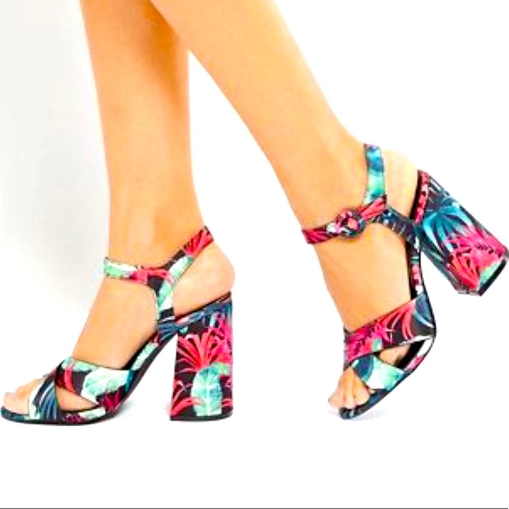 New Look Floral Heeled Sandal